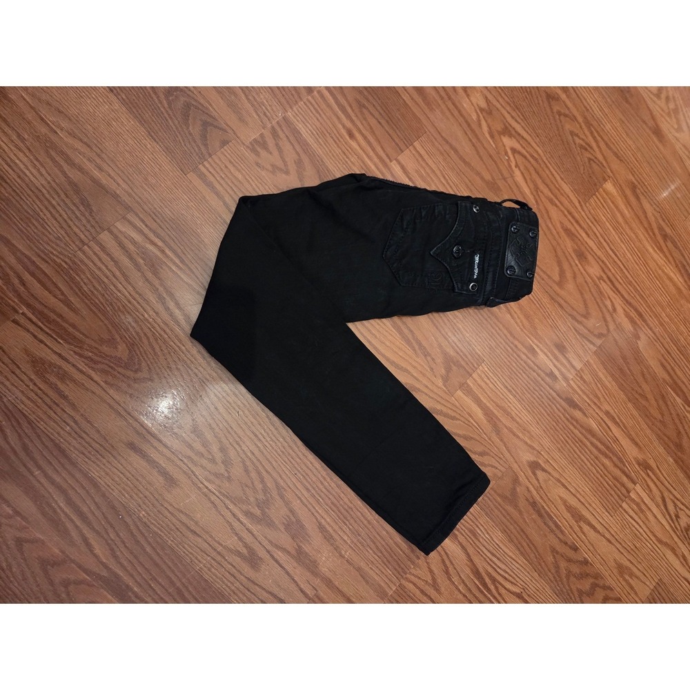 Miss Me Girls Black Skinny Jeans Size 10 JK4009S29 Flap Pocket Stretch Denim